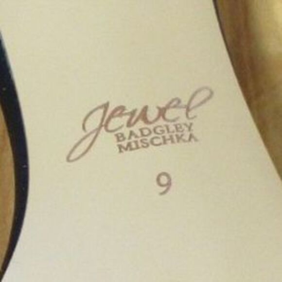 JEWEL BADGLEY MISCHKA Danni II Block Heel Sandal Sz 9 Navy Blue Evening Shoe NEW - Picture 8 of 13